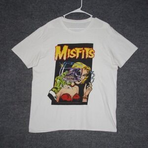 Misfits Die Die My Darling Graphic T Shirt Mens XL White Band Tee Short Sleeve